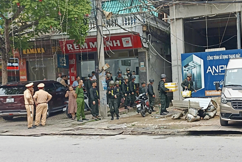 Cảnh sát khám xét nhà 'đại ca giang hồ' tại Thanh Hóa, thu giữ nhiều thùng tài liệu